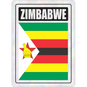 Zimbabwe Prismatic Hologram Car Decal Sticker