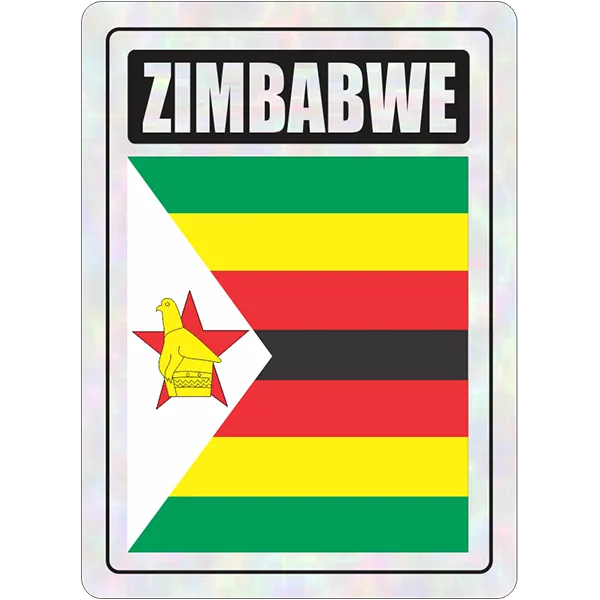 Zimbabwe Prismatic Hologram Car Decal Sticker